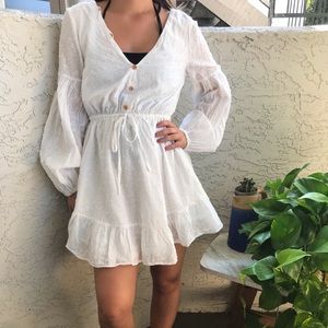 Floral white dress size 8